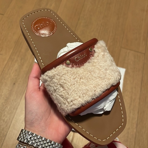 Chloe Woody shearling slides - Picture 4 of 4